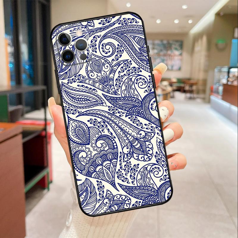Paisley Pattern Phone Case For iPhone 17 16 15 14 13 11 12 Pro Max mini 16 Plus 16e 17 Air Protective Cover