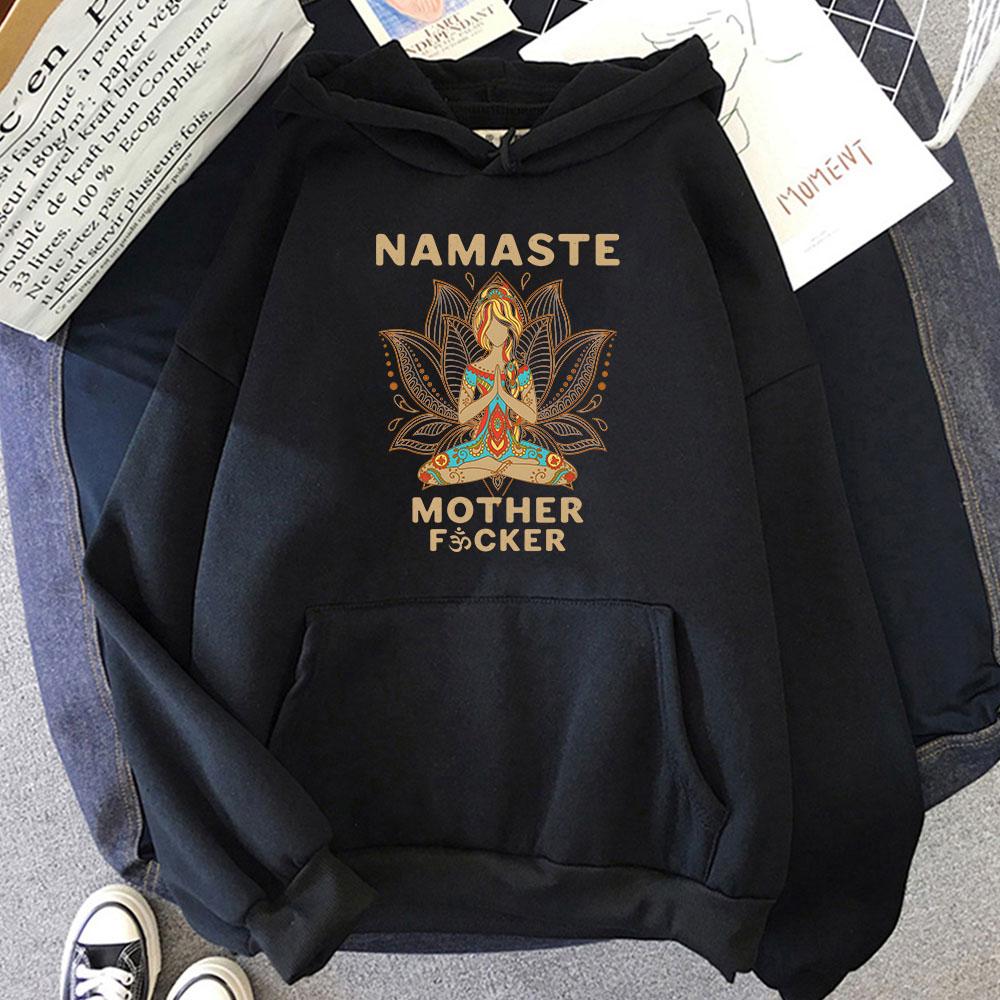 

Vintage Namaste Mother Funny Graphic Hoodies Pop Fashion Sweatshirt for Autumn/Winter Casual Clothing Moletom Pullovers XS