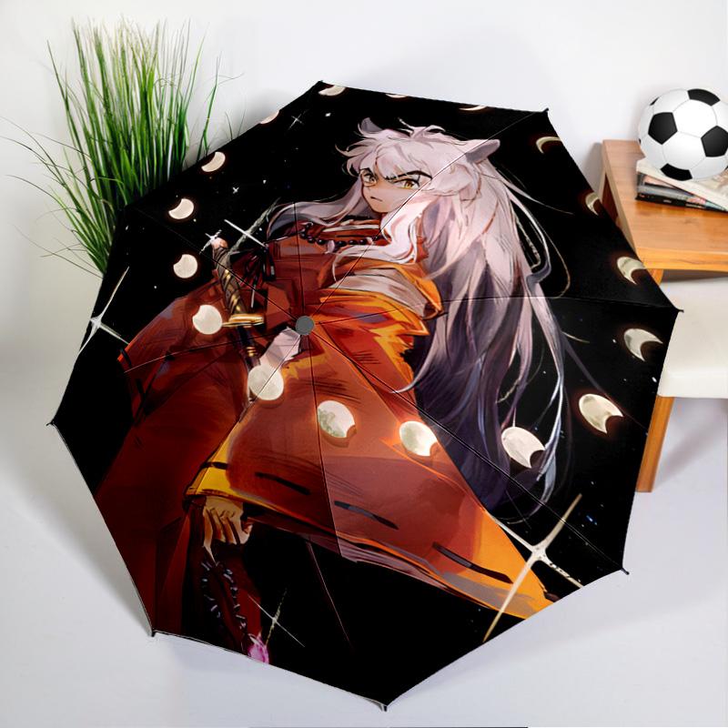 Anime Sessho-maru Umbrella Folding Umbrella, Automatic Umbrella 8-Frame for Travel, Camping Use Gift for Halloween Christmas