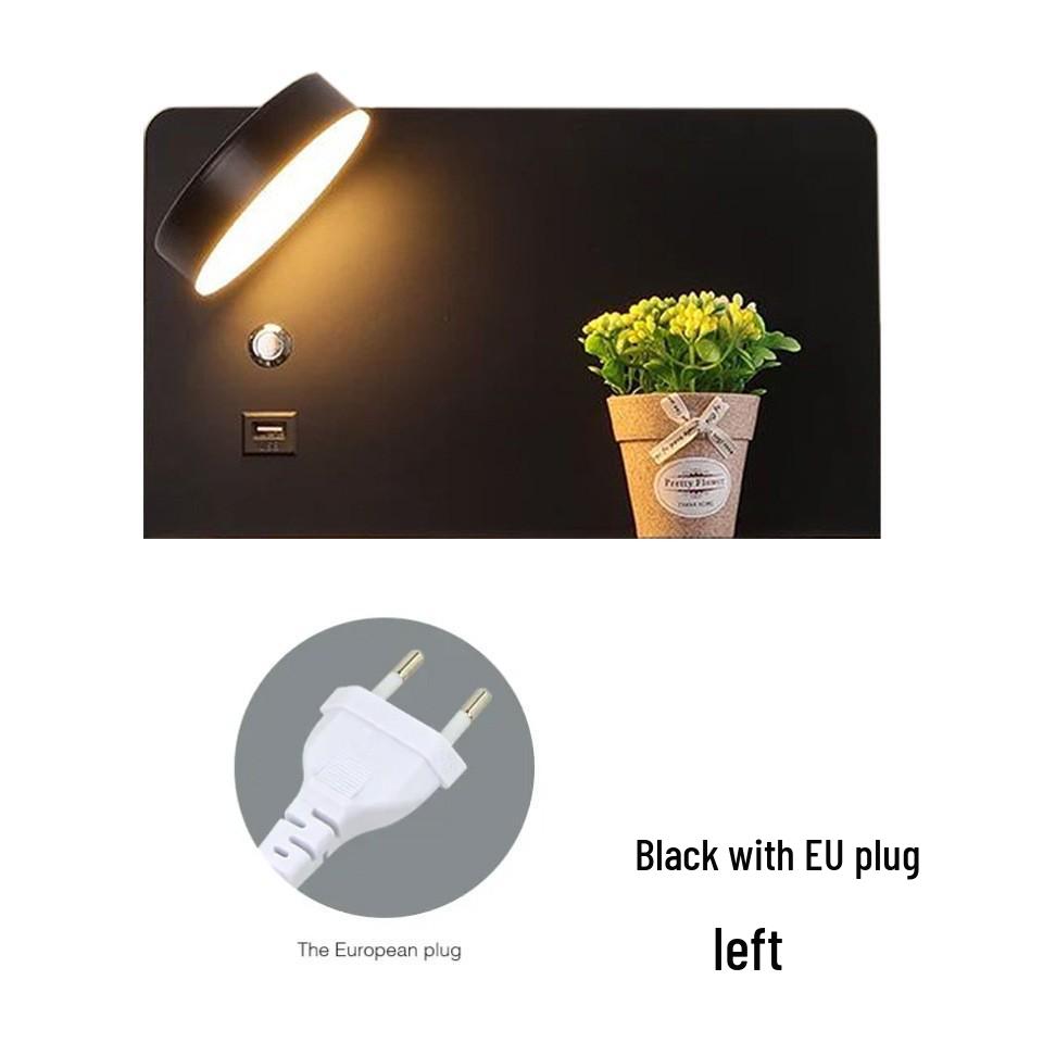 Lux Minimalist USB Touch LED Wall Lamp, Three-Color Dimmable, 12W, Bedroom Bedside Reading Light