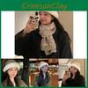 Knit Warm Plush Hat For Women Cozy Winter Beanie With Ear Protection