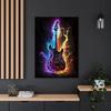 Colorful Symphony Guitar Canvas Painting Musical Inspiration Poster Print Wall Art for Living Room Home Decor Frameless Gifts