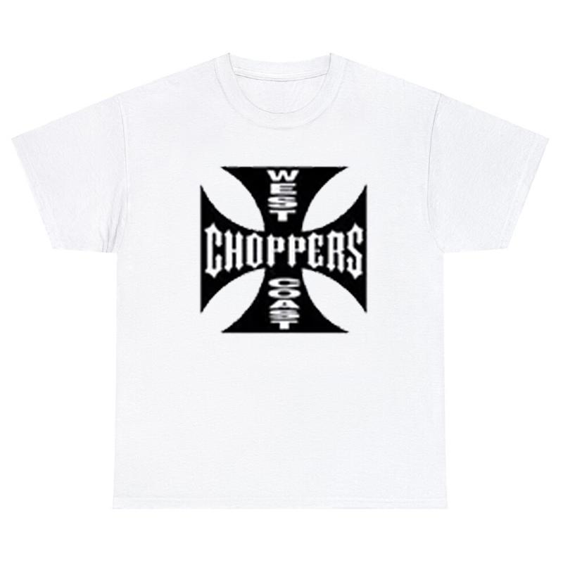 

West Coast Choppers Cross Frame Print Tshirt Male Hip Hop Streetwear Vintage T-shirts Casual Tees Men s Fleece Short Sleeve 4XL