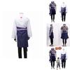Naruto Uchiha Sasuke Full Outfit White Cosplay Costume With Zipper For Role Play Gift