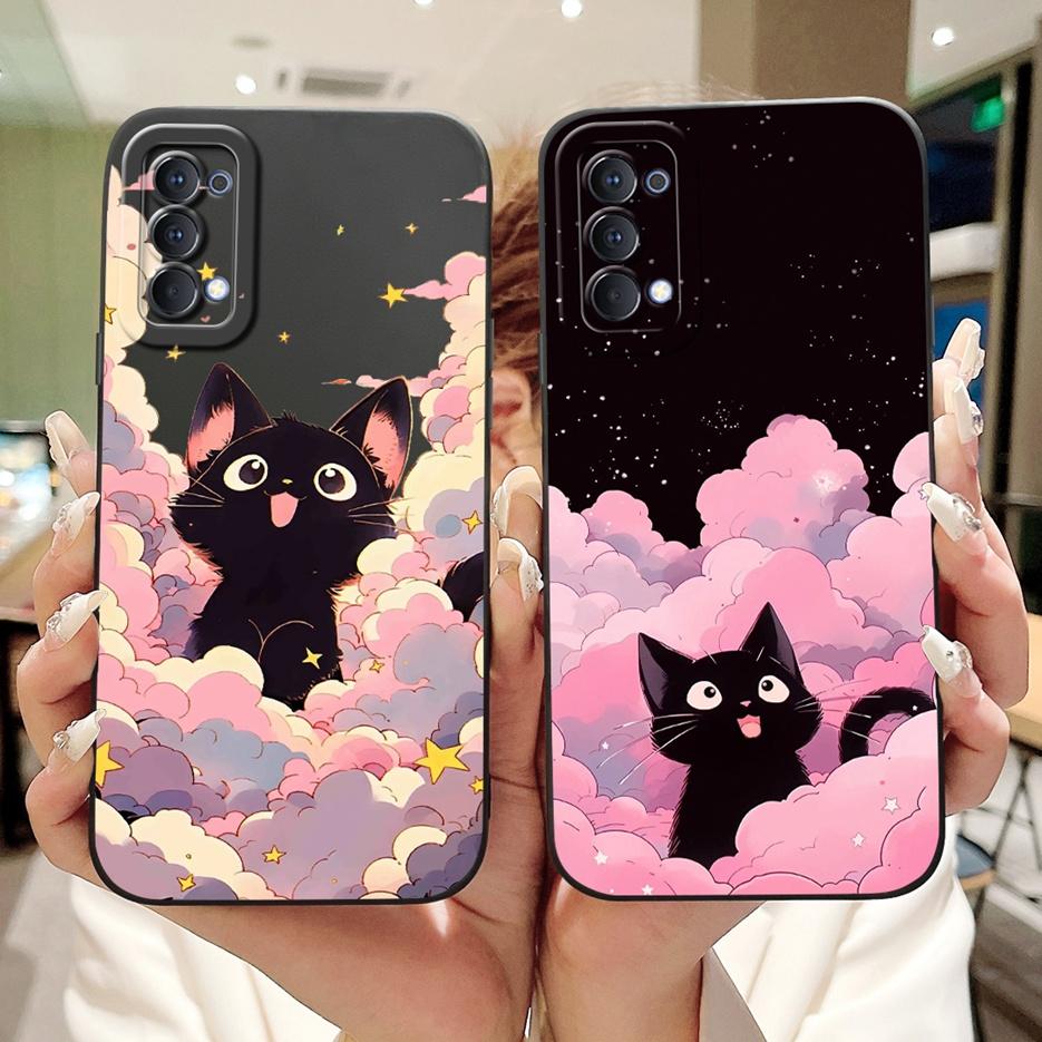 For Oppo Reno4 Pro 5G Case CPH2089 Luxury Candy Painted Cover Soft Silicone Phone Case For Oppo Reno 4 Pro Reno4 4G CPH2113 Bags