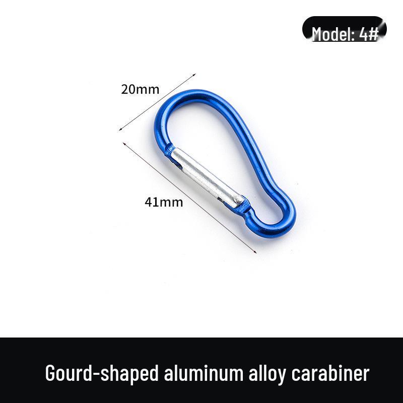 Colorful Aluminum Gourd Carabiner Keychain and Bottle Clip темно-синий