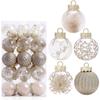 30pcs 6cm Christmas Ball Set Plastic Hanging Ornament Crafts Christmas Tree Pendant  New Year