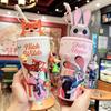 Zootopia Cute Girls Thermos Cup for Kids and Students - Portable Straw Water Cup for Office & Coffee