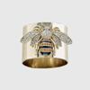 Bright Honeybee Wing Ring  |Alloy Inlaid Crystal | Nature-Inspired Art Masterpiece | Evening Gala Statement Piece | Limited Craftsmanship Box