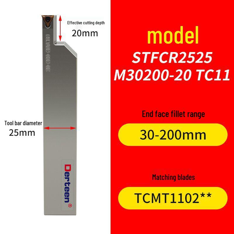 Vibrationsdämpfender CNC-Stirnnut-Werkzeughalter mit großer Schnitttiefe und rundem Bogen-Design