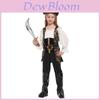 Beautiful Caribbean Pirate Costume For Girls Featuring High-quality Polyester Fabric