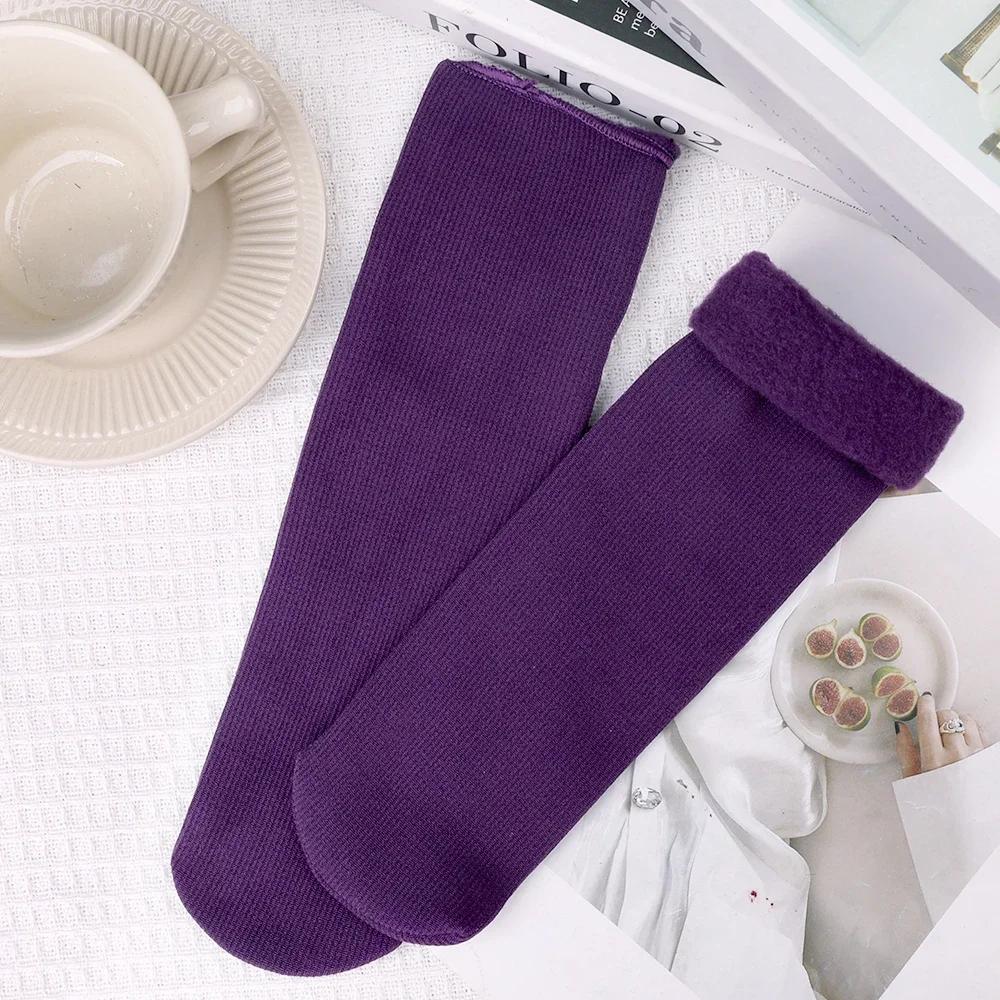 Thicken Wool Plush Socks Winter Warm Thermal Snow Boots Socks for Women Men Soft Velvet Fleece Long Sock Home Floor Sleep Socks