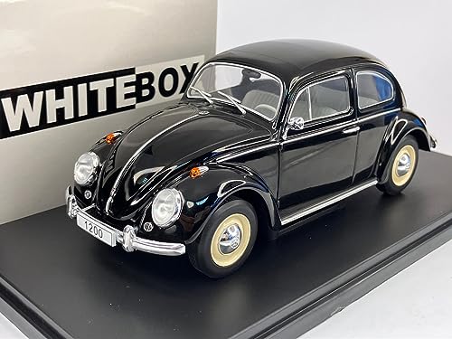

WHITEBOX 1/24 Scale Diecast Model Car: Volkswagen Beetle 1200 1960 (Black) [Parallel Import]