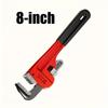 8 Inch/10 Inch/12 Inch Heavy-Duty Adjustable Straight Pipe Wrench, Plumbing Wrench,Heat Treated Adjustable Straight Pipe