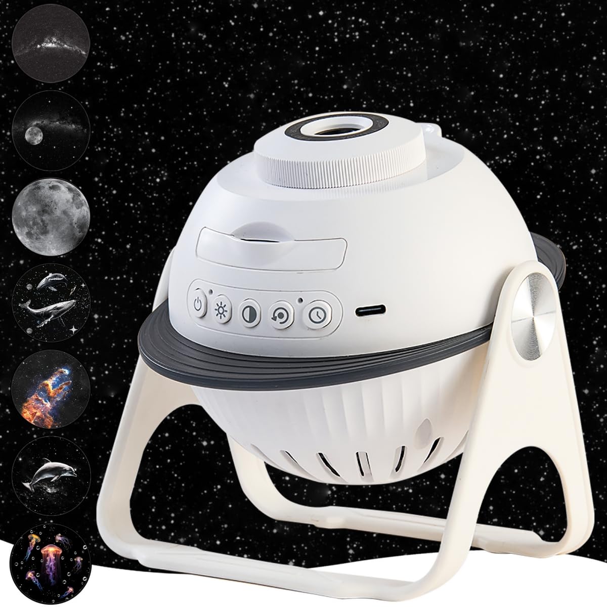 

Planetarium for home for meteor projection 13 types of projection Milky Pillars of Marine HD zoom starry sky bedside timer 360 degree kids night