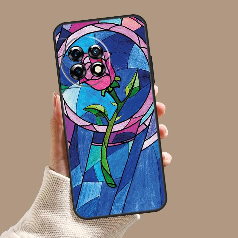 Stained Glass Rose Galaxys Case For OnePlus 12 11 9 10 Pro 12R 10R 9R 8T 10T Nord 3 2T N10 N20 N30 CE 2 Lite CE4 Cover