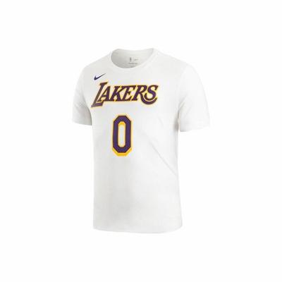 No. 0 Alphanumeric Print American Casual Short-Sleeve T-Shirt for Men White