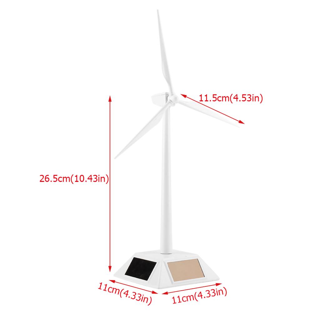 Solar Powered Wind Mill Model Desktop Decor Craft Kids Children Education Learning Toy