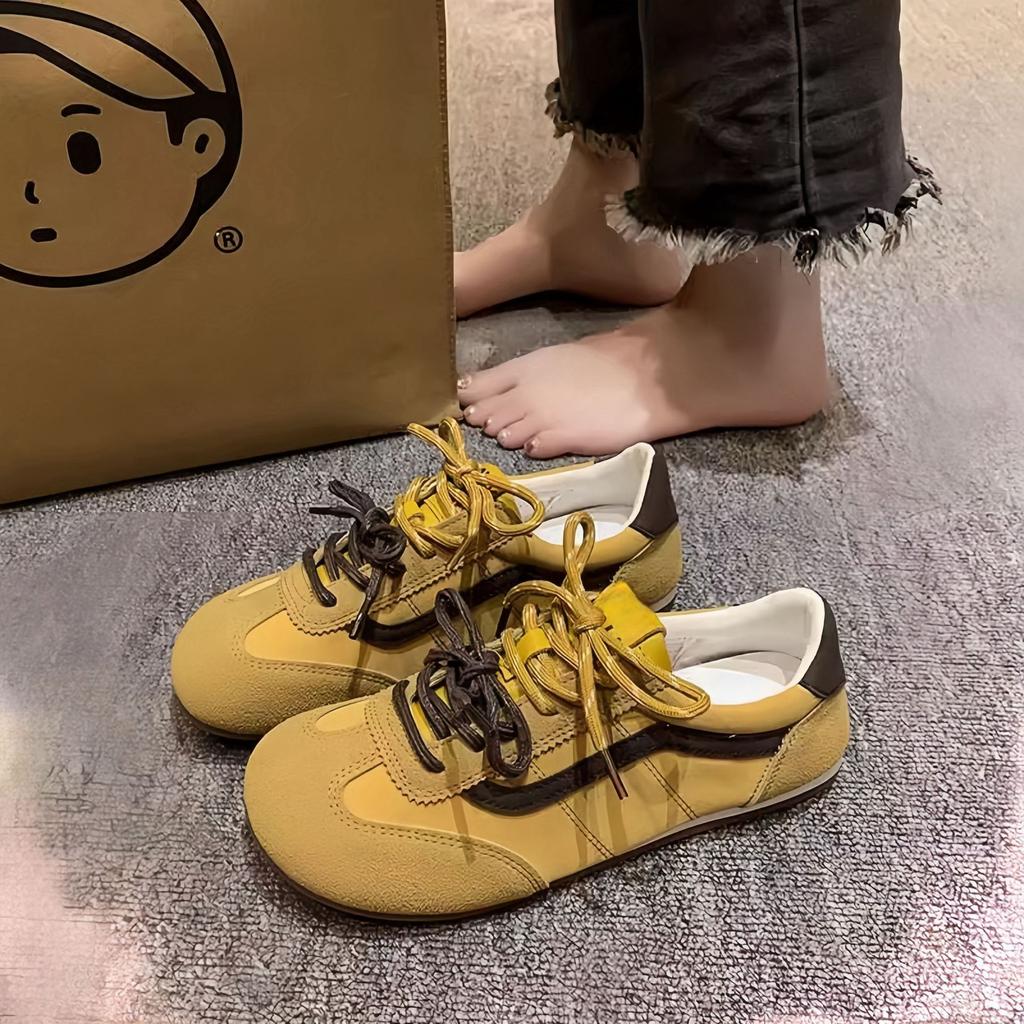 Flat-bottomed Dexun Shoes 2025 Spring New Sports and Leisure Shoes Versatile Retro Soft-soled Casual Women's Shoes Forrest Gump Shoes