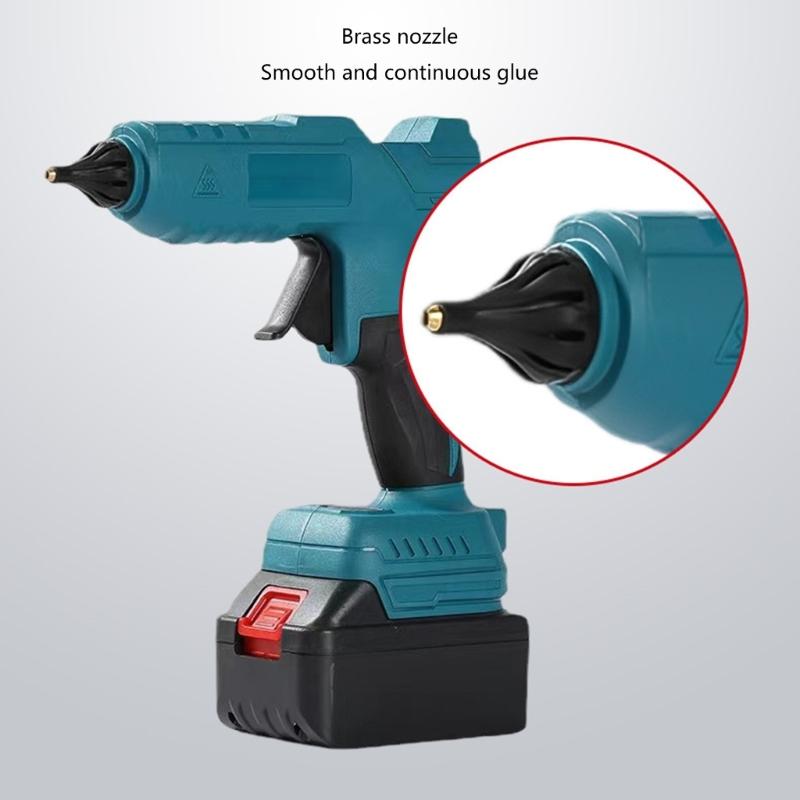 Wireless 20V Hot Adhesive Guns Suitable for 18V/20V Li Ion Batteries Quick Preheating Manufacturing DIYer Crafts Repairs