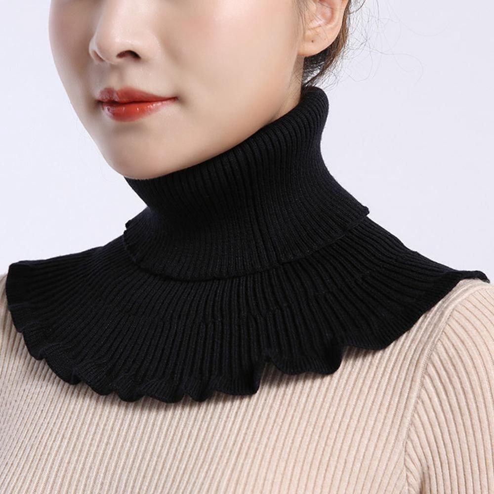 Decoration Accessories Windproof Knitted Bib Fake Collar Female Wool Scarf Korean Style Scarves
