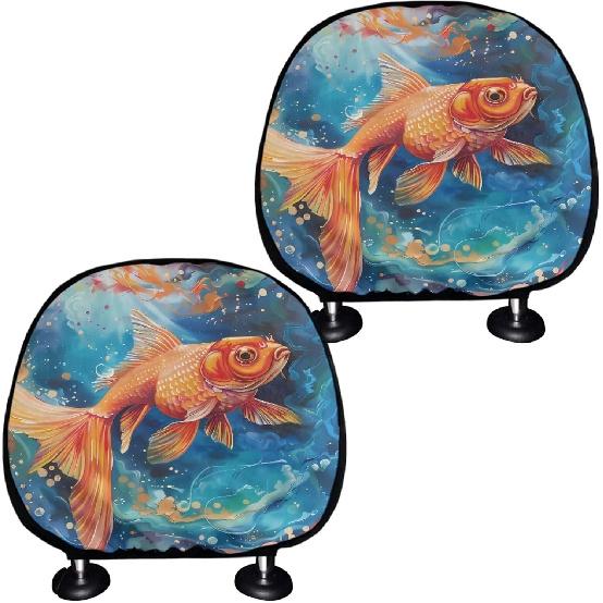 Purple Butterflies Head Rest Cover for Car Soft Universal Car Seat Head Rest Cover Protector Universal Headrest Anti-Dirty Covers Auto Interior Seat золотая рыбка