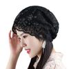 Flowers Lace Hat Casual Sun Visor Breathable Skullies Hat  Women