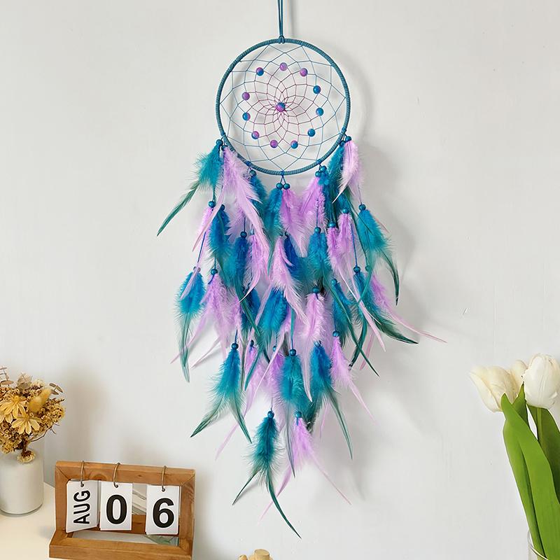 Dream Catcher Handmade Colorful Feather Wind Chimes Living Room Bedroom Hanging Ornaments Festival Gifts Home Decoration Crafts