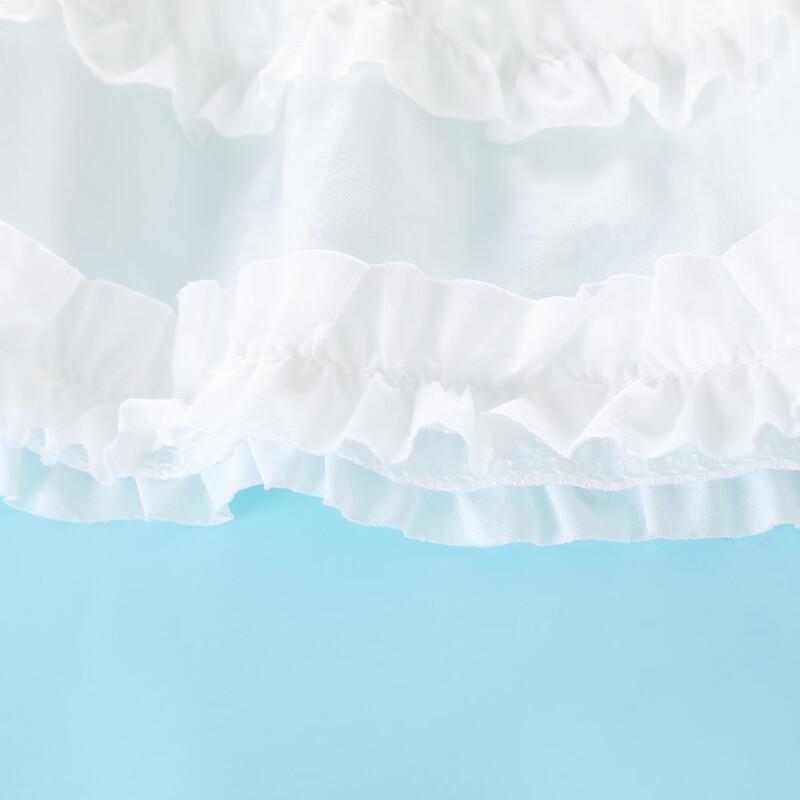 Girl's Summer Ruffle Trim A-line Skirt
