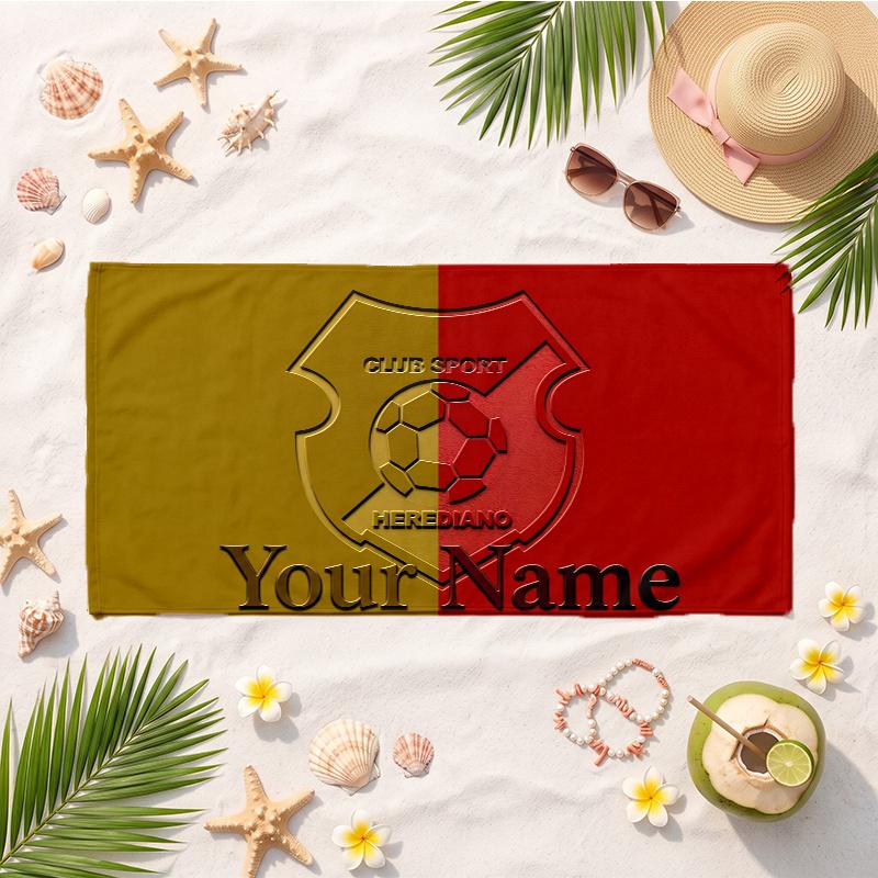 Herediano (1) Custom Name Beach Towel Soft Towel Gift for Beach Pool Swimming Vacation