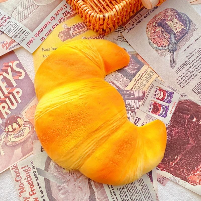 Kawaii Bread Squishy Simulated Croissant Squishies Stress Ball Soft And Slow Rebound Fidget Toy Stress Relief Toy Adult Kid Gift