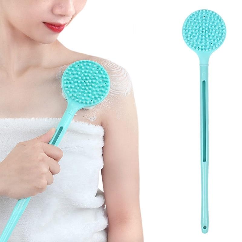 40cm Silicone Body Scrub Brush For Exfoliation And Skin Cleaning Gentle Back Massager With Hanging Hook
