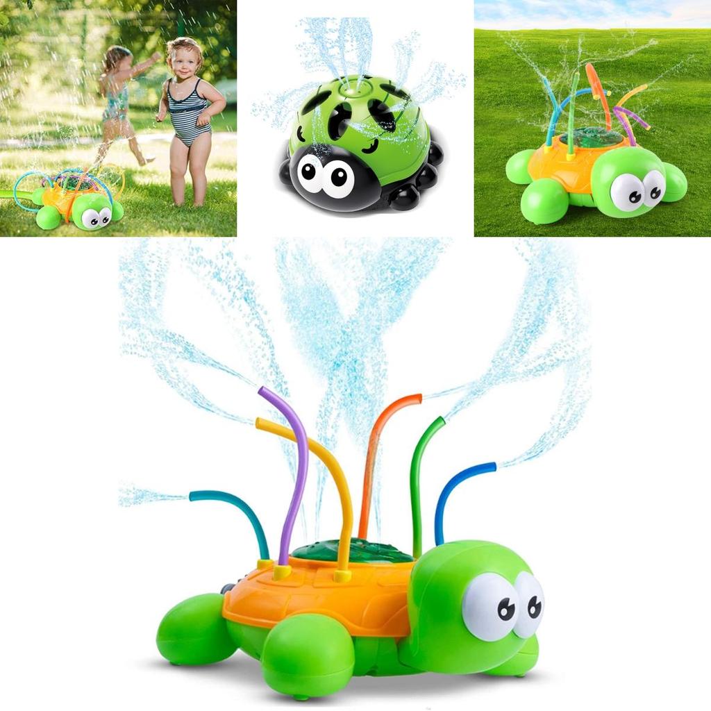 Fun Outdoor Water Play With Cute Turtle And Ladybug Sprinkler Toys For Children