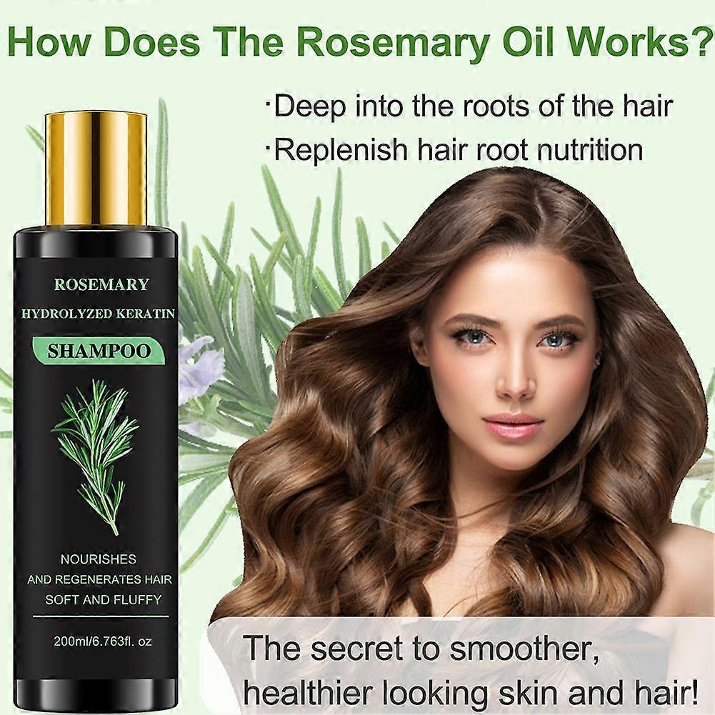 Rosmarin Haarpflege Shampoo Ölkontrolle Nährt Für Haardicke Volumengebend Stärkend - 200ml