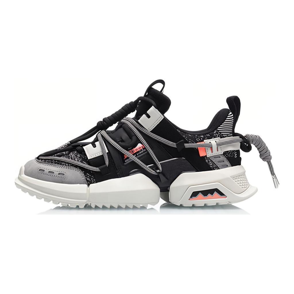 Li Ning Chunky Sneakers Women's Low Top Black/White AGLP088-3