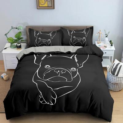 Cartoon Dog Duvet Cover Cute Pet Comfortable Duvet Quilt Cover Pillowcase Bedding Set Children Bedroom Decoration Home Textile