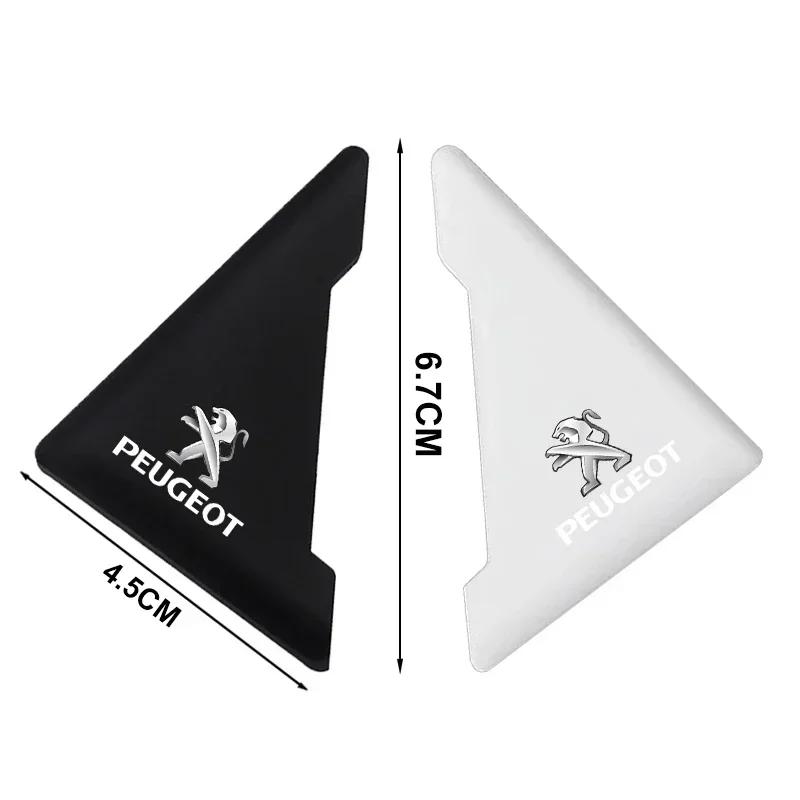 2PCS Silicone Car Badge Door Corner Cover Bumper Crash Scratch Protector For Peugeot 208 3008 308 508 408 2008 307 Accessories
