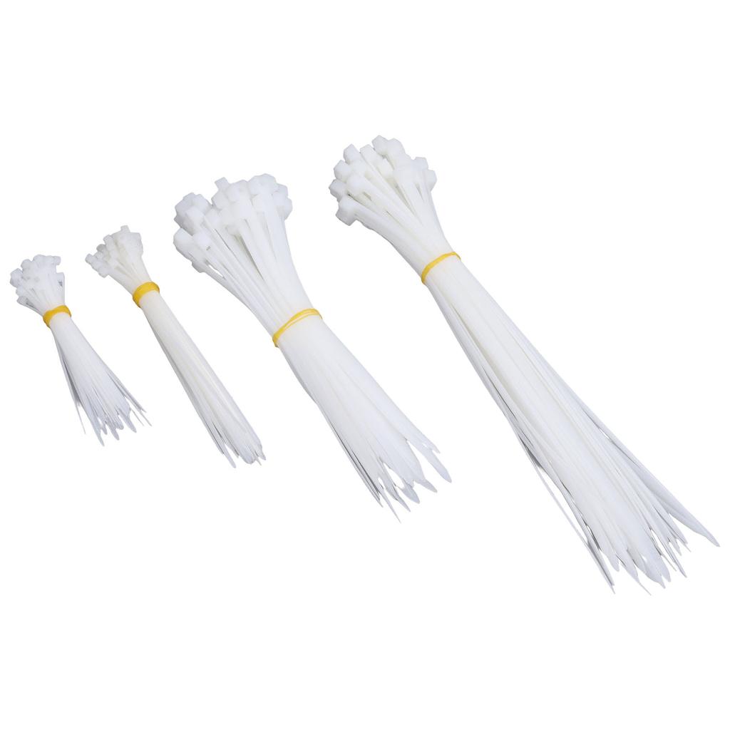 200Pcs Heavy Duty Cable Ties Assortment Zip 4 6 8 12in Assorted Sizes 18 120lb Tensile Strength