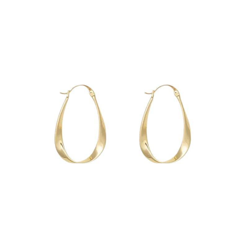 Gold Geometric Minimalist Ear Cuffs: High-End Versatile Fashion Earrings for Women