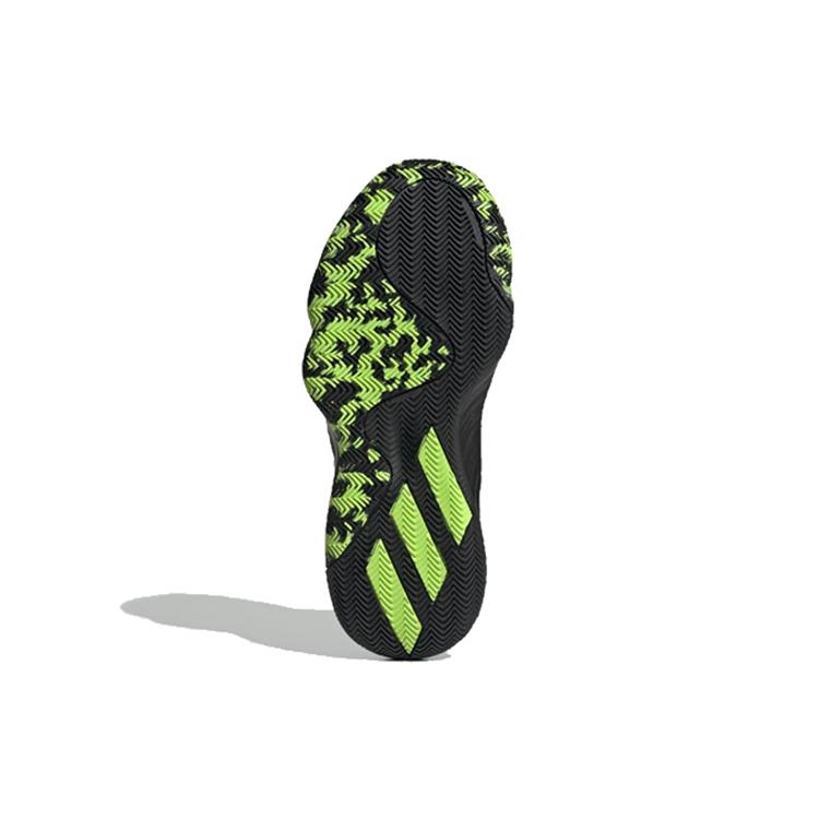 Adidas D.O.N. Issue #1 J Non slip Lightweight Low top Children's Basketball Shoes Black Green Teenagers EF2933