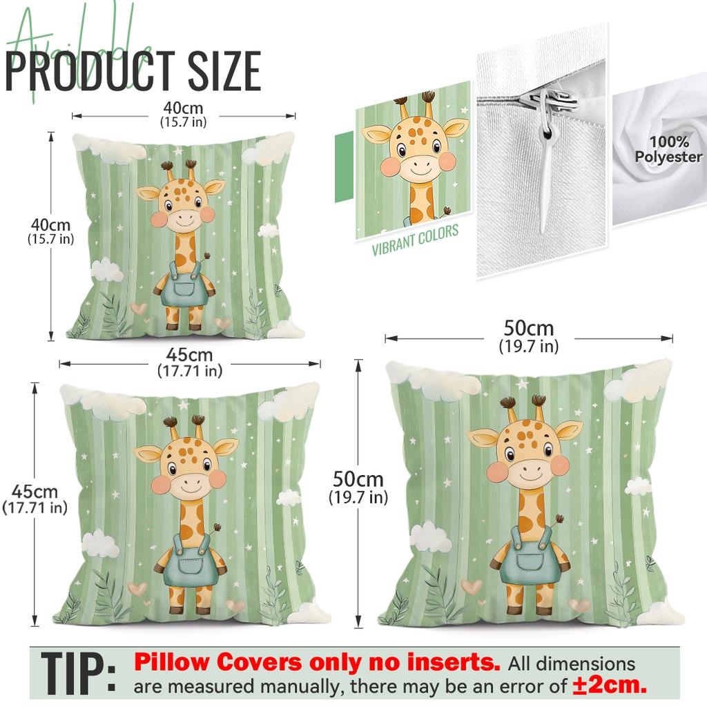 4pcs/set Adorable cartoon animals Cushions Pillowcase Polyester Cushion Cover Throw Pillow Pillowcover Home Car Sofa Decor