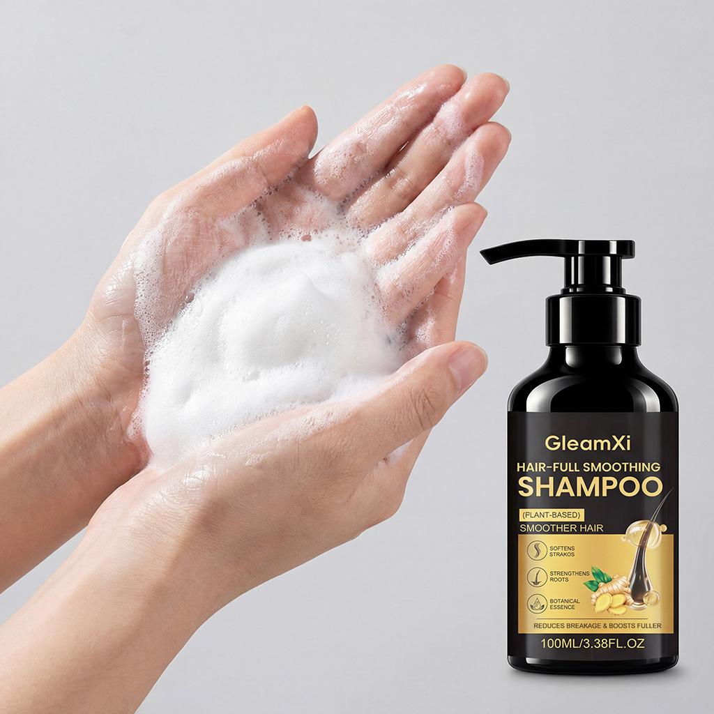 GleamXi ginger Volumizing Shampoo daily cleansing fluffy hair, supple, light, refreshing and gentle care suitable for a variety of hair types 100ml