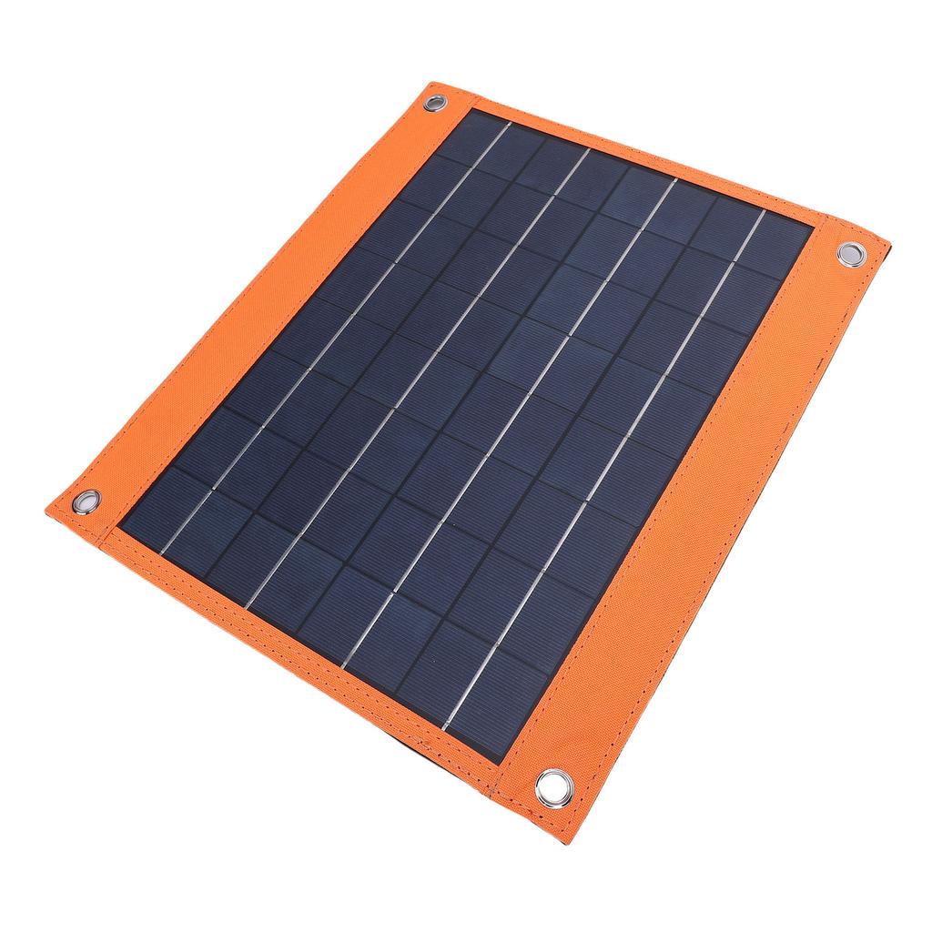 Solarpanel USB A USB C Ausgänge 20W Solarladepanel mit Aufsteller Zigarettenanzünder Batterieklemme