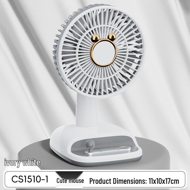 Mini Cartoon USB Desk Fan - Colorful Summer Office & Student Gift