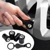 Tire Stem Valve Caps Tire Valve Stem Sleeve Caps Dress Up Kit Rust Resistant Leak-Proof Alloy Cat/Dog Paw Printed Metal Air Caps