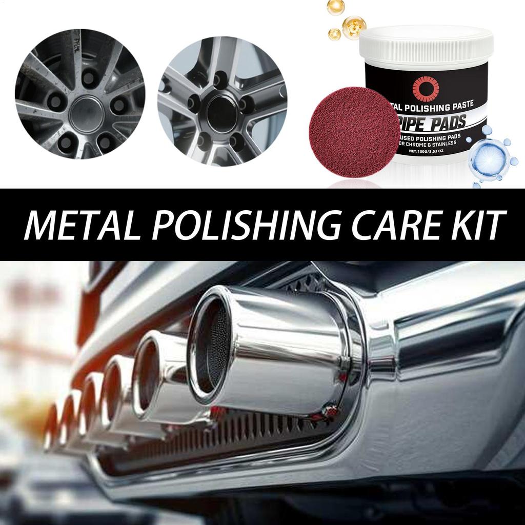 Metal PolishRust Buffing Cream Professional Repair Paste For Removes Oxidation Discoloration Brass Aluminum Pipes Exhausts
