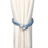 Elegant Fabric Curtain Holders with Pearl Accents