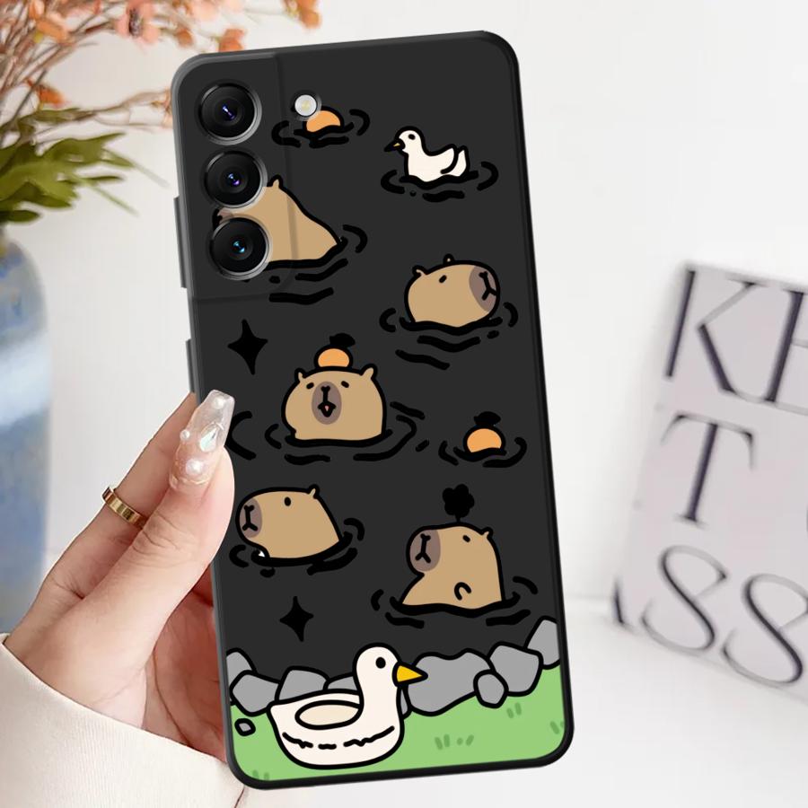 

Case for Samsung Galaxy A01 A02 A30 A40 A10 A20 Note 20 Ultra 9 10 A05 A06 A03 A50 A70 A04 Soft Back Phone Cover Capybara Galaxy A05