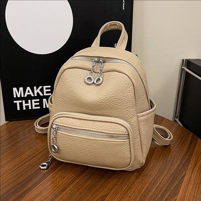 Going Out To Travel Versatile Simple Handbag Women'S High-End Sense Trendy Foreign Backpack