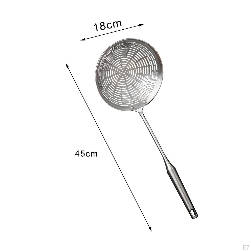 Spider Strainer Cooking Skimmer with Hanging Hole Durable Nonstick Stainless Steel for